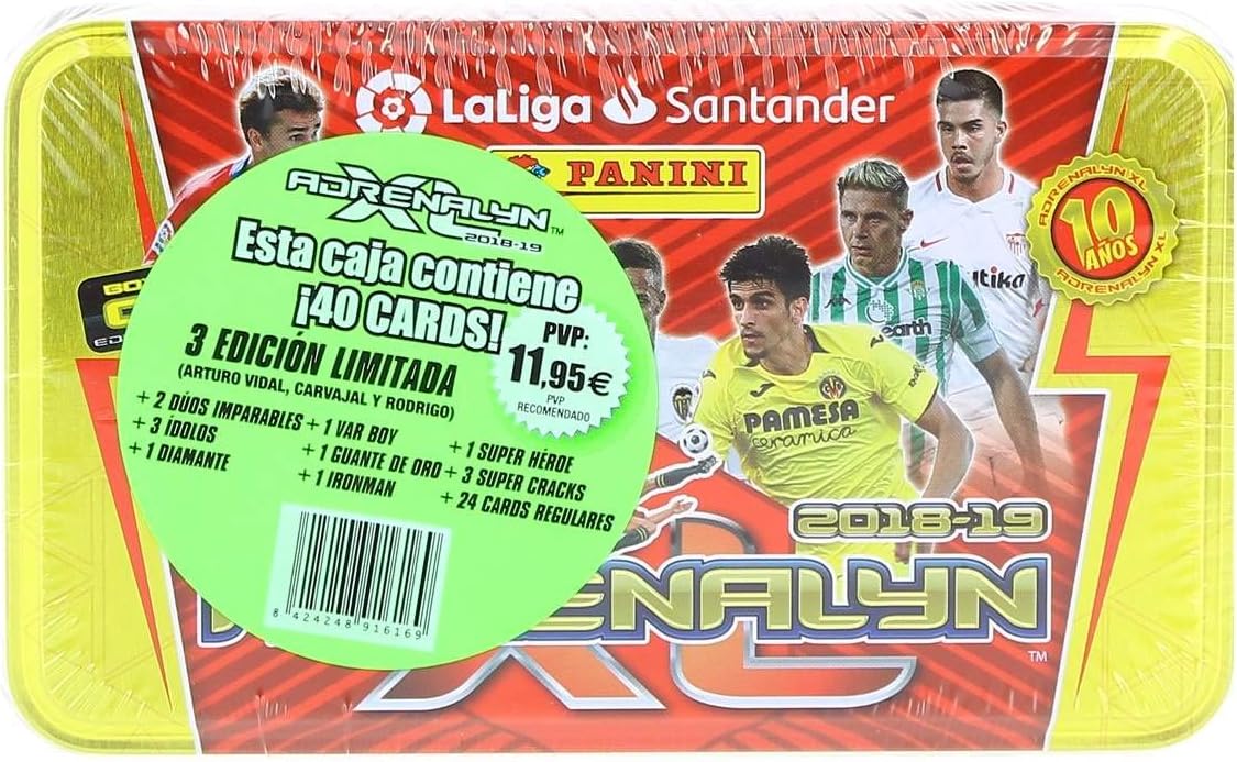 Panini 003714TINE Tin Box Adrenalyn 2018-2019: Amazon.es: Juguetes y juegos