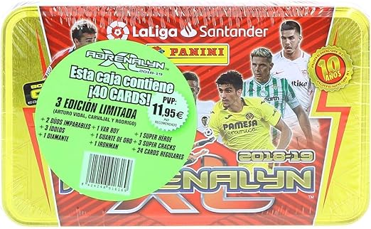 Panini 003714TINE Tin Box Adrenalyn 2018-2019: Amazon.es: Juguetes y juegos