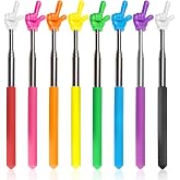 Bagentry 8 Pcs Teacher Pointer Stick for Classroom Extendable Pointer Finger Telescoping Hand Pointer Retractable Pointing Stick Reading Aid for Presentation Whiteboard (8 Colors)