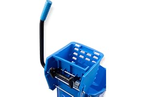 Carlisle FoodService Products 26-Quart Commercial Mop Bucket with Side-Press Wringer, Precision-Molded Polypropylene, Durable