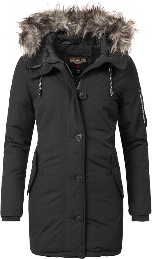 Khujo women's coat, winter coat, parka, YMMary Black XLarge