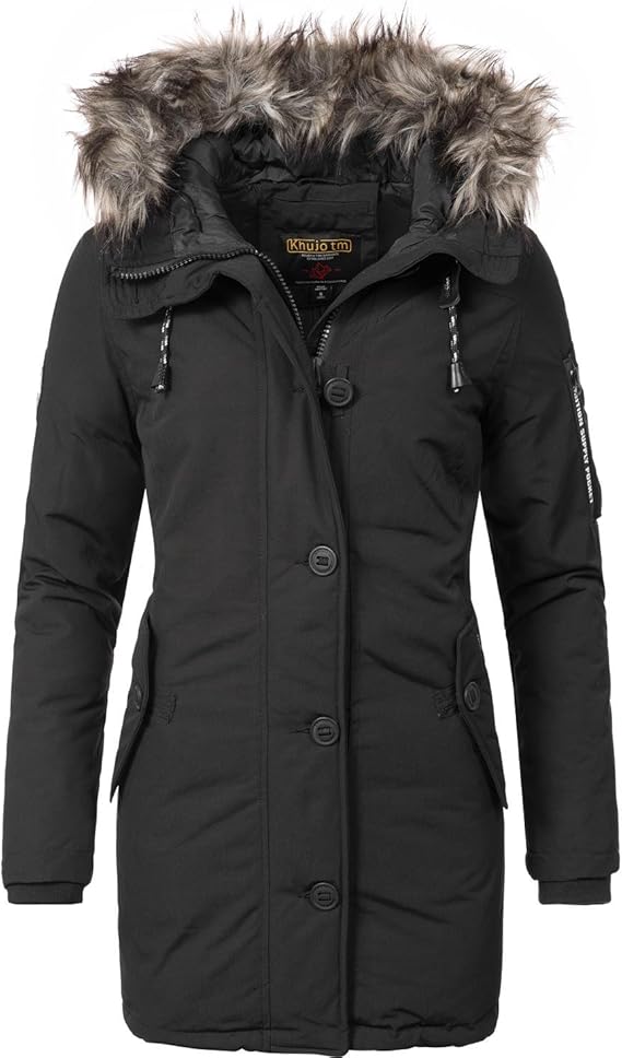 Khujo women's coat, winter coat, parka, YMMary Black XLarge Amazon.co.uk Clothing