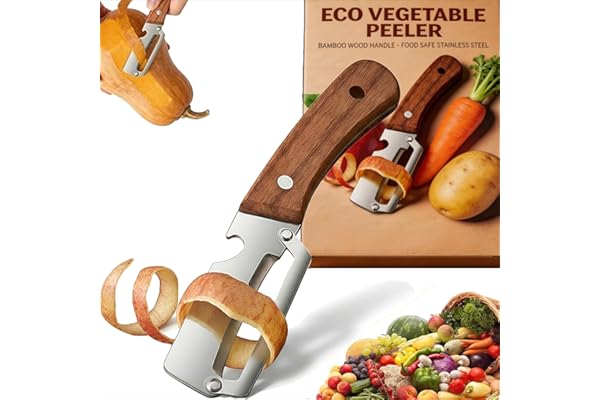 Zero Snag Wooden Peeler, 2027 New Premium Stainless Steel Blade Non-Slip Multifunctional Vegetable Peeler for Apple, Potato, Pumpkin, Papaya (1Pcs)