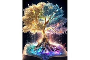 GENERIC 5D Diamond Art Kits for Adults,Colorful Tree of Life Diamond Painting Kits for Adults,Paintings with Diamond Dots Full Drill Round Gem Art for DIY Gift and Home Decor 12x16inch