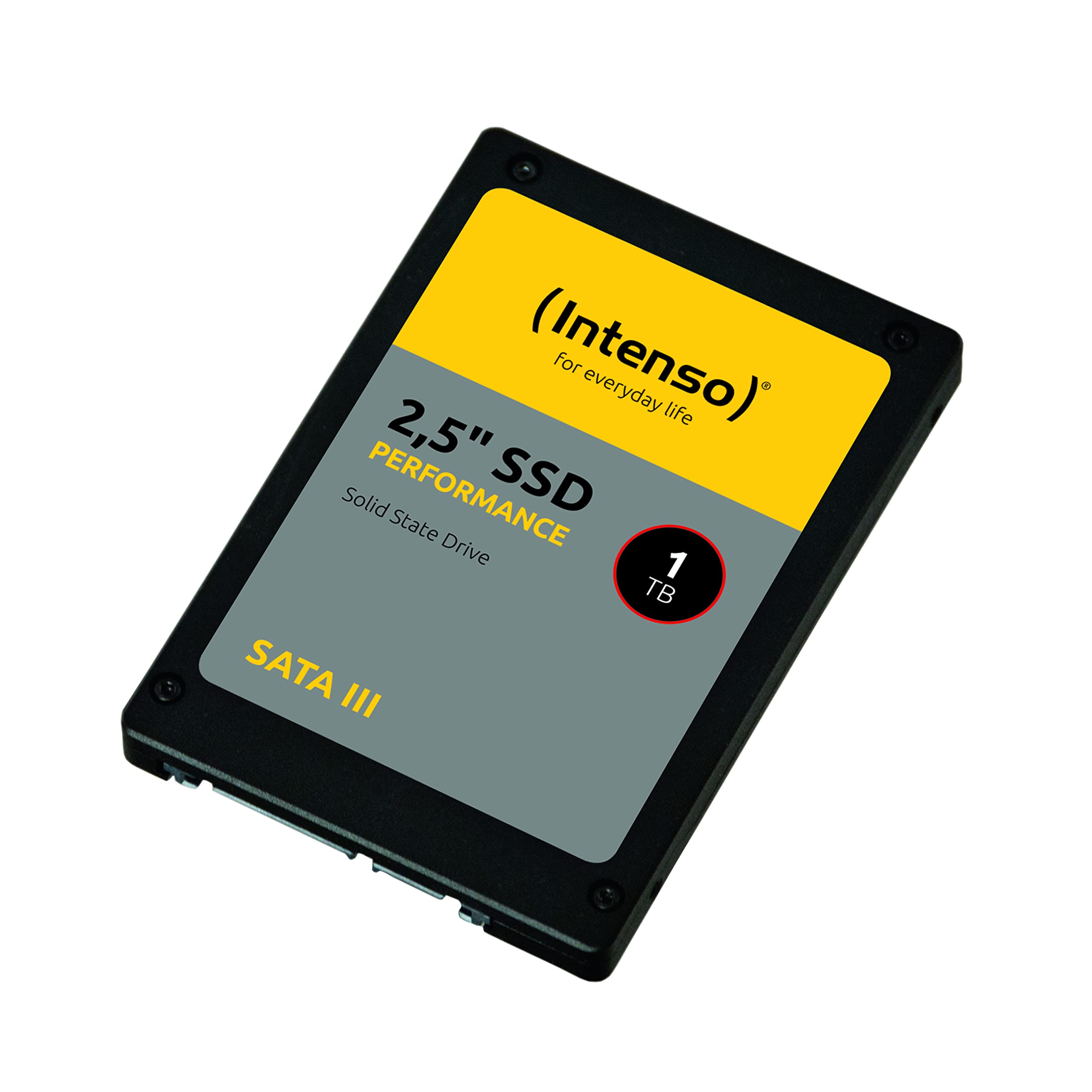 Intenso Interne 2,5" SSD SATA III Performance, 1 TB, 550 MB/Sekunden, Schwarz, Festkörper-Laufwerk
