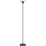 Brightech SKY Glass LED Torchiere Floor Lamp– Energy Saving, Dimmable Lamp, Reading Lamp– Modern Tall Standing Pole Uplight Lamp Light for Living Room, Dorm, Bedroom, Den, and Office –Bronze