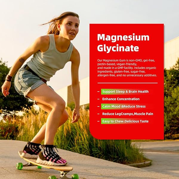 MAGNESIUM GLYCINATE GUMMIES 1000MG – SUGAR FREE MAGNESIUM POTASSIUM SUPPLEMENT WITH VITAMIN D, B6, COQ10 FOR CALM MOOD & SLEEP SUPPORT – 60 STRAWBERRY GUMMIES -1 PACK