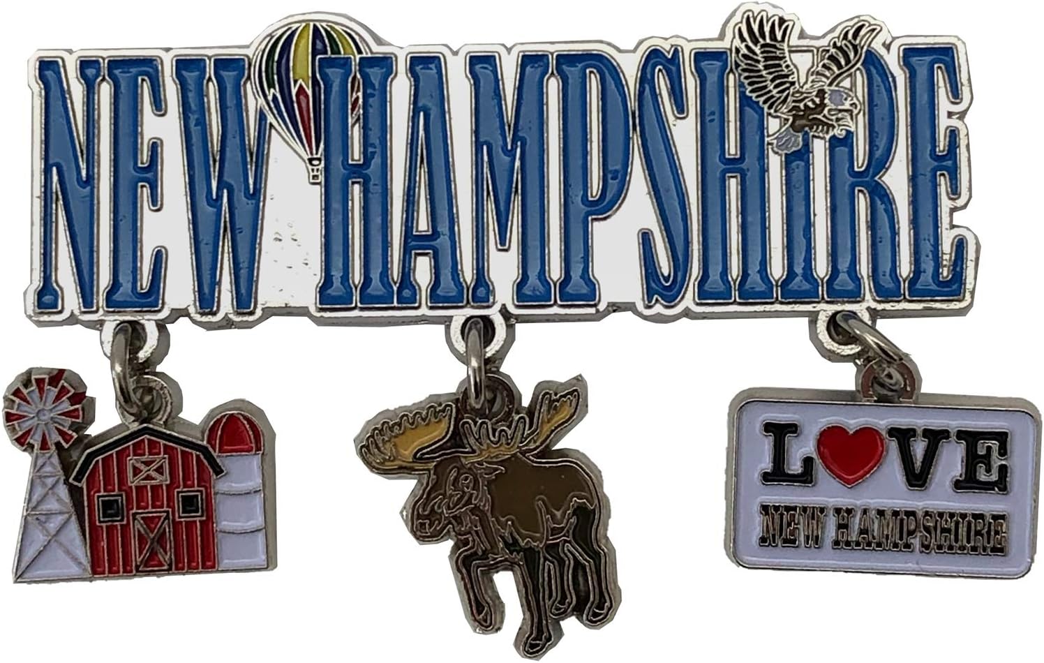 New Hampshire 3 Charm Magnet for Creative Home Decor Accessories Travel Perfect Souvenir Gift