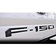 Eurosport Daytona- Compatible with 2018-2020 Ford F150, Rear Bumper Letters (USA Flag- Blacked Out)