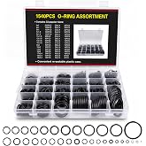 1540 Pcs Rubber O Ring Assortment Kit with 32 Sizes, Leak Repair | Automotive Fuel Oil Systems, Faucets and Pressure Washers, Air/Gas fittings, DIY and Appliance Repair