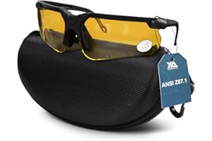 Xaegistac Shooting Glasses with Case Anti Fog Hunting Safety Glasses for Men Women