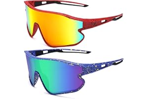 GLARDEFE Kids Baseball Sunglasses - Youth Baseball Sunglasses for Boys Girls - Sports Softball Shades Age 6-14