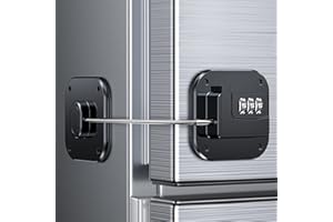 WILNIRY Child Proof Fridge Door Lock with Adhesive, Refrigerator Door Lock with Code for Kids and Pets, Self Adhesive Combination Latch for Freezer, Cabinets, Drawers, Air Oven, Windows (Patent)