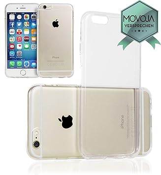 Movoja TPU Hülle kompatibel mit iPhone 6 6S | PERFEKTE PASSFORM | Case Schutzhülle Silikon Crystal Case Transparent Durchsich