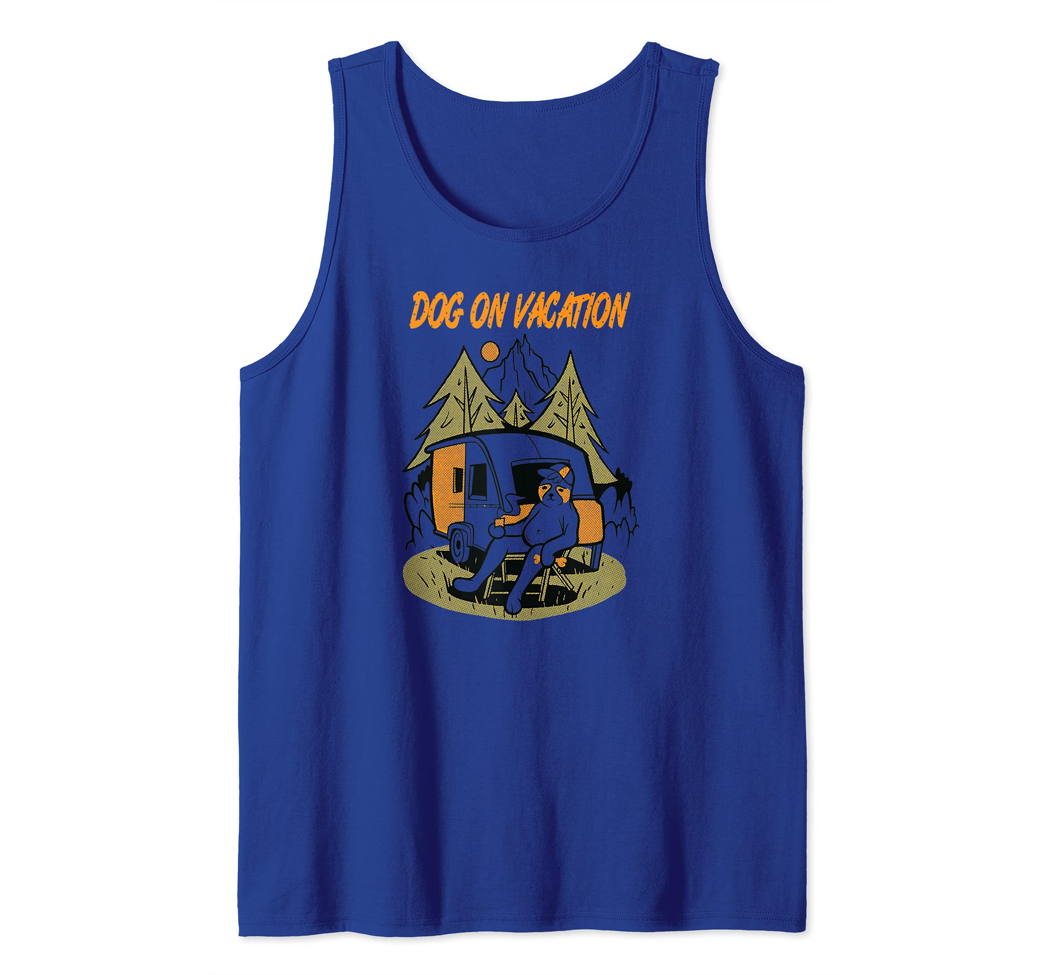 Relax dog on vacation, caravan dog camping FUN outfit Tank Top