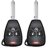 Vurkcy Key Fob Replacement for 2009-2018 Jeep Wrangler/ 10-17 Compass Patriot Car Keyless Entry Remote Control, OHT692713AA, 4 Buttons, 2Pcs