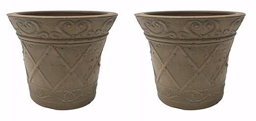 Root Bridges Recycled Biodegradable Bronze Round Mini Sculpture Decorative Pot (Pack of 2)