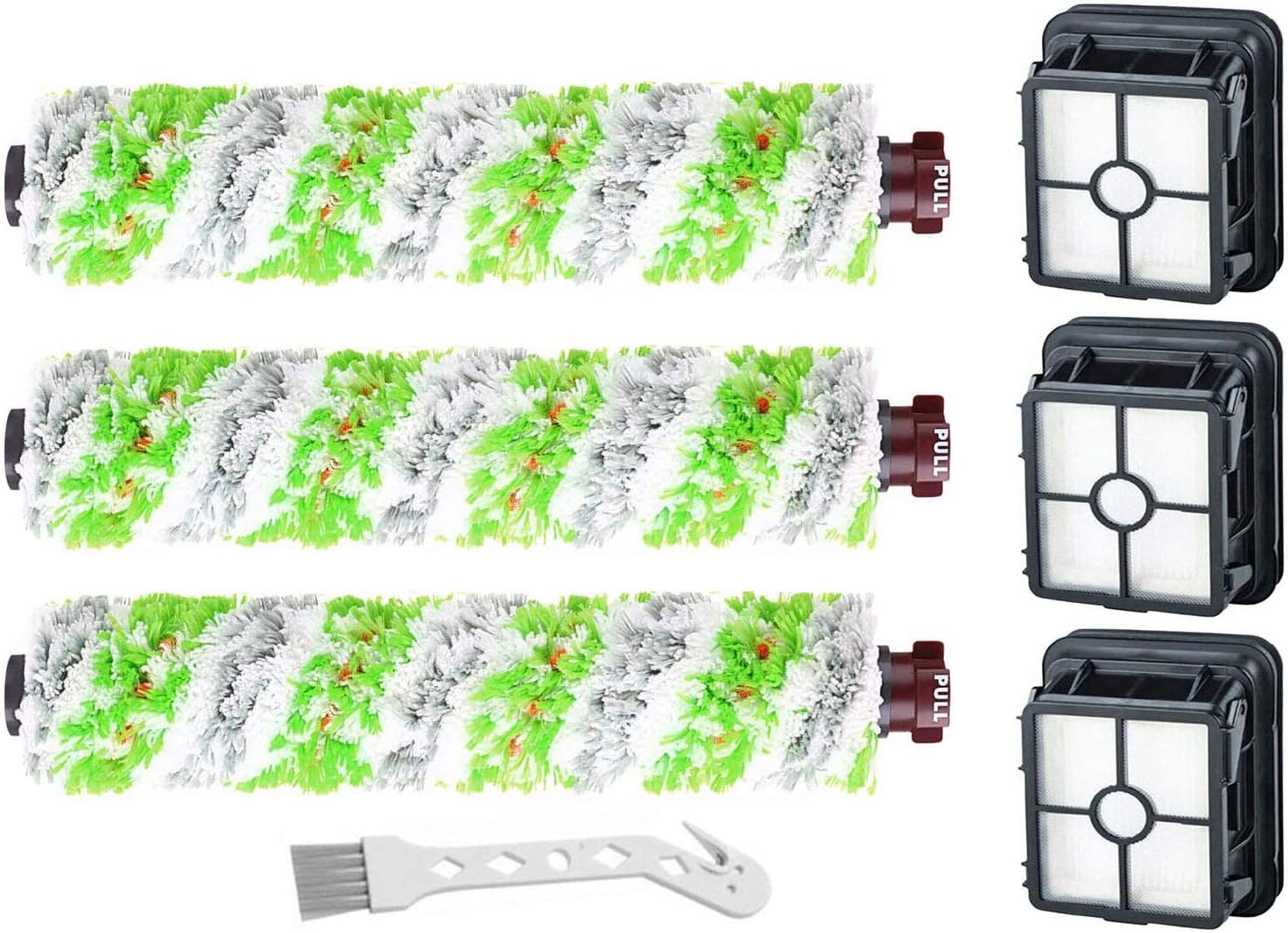 Daszui 3 Pack 2306A,1785 Multi-Surface Pet Pro Brush Rolls ,3 Pack 1866 Replacement Vacuum Filters，Compatible With Bissell CrossWave Replacement parts，Compare to Part 1613568&161-3568, 1608684: Appliances