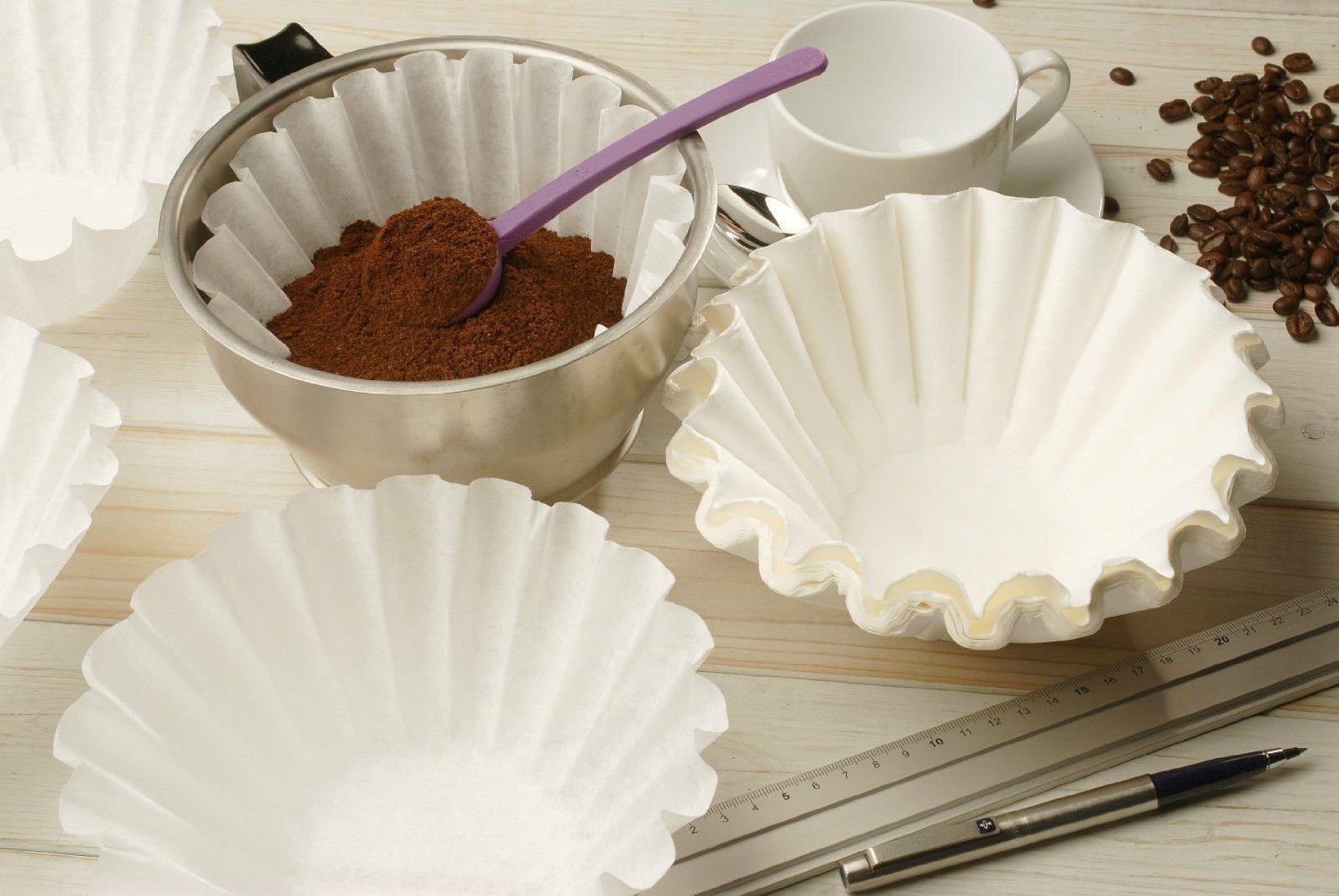 1000 x 3 Pint White (Bleached) Commercial Coffee Filter Papers by Cool Products, Wantage (Filtropa/Bravilor)