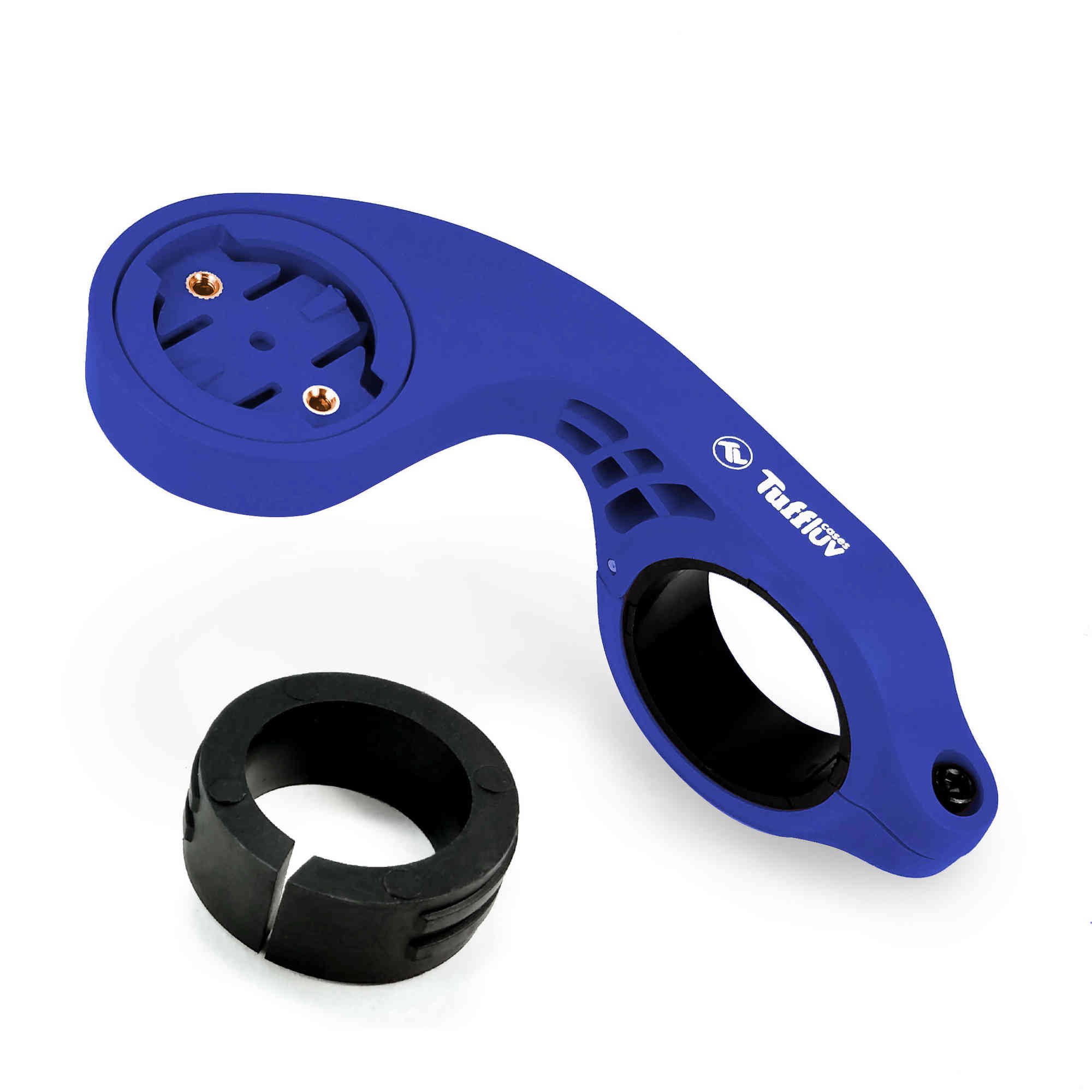 TUFF LUV Outfront Handlebar Mount for Wahoo (Elemnt/Bolt/Mini/ROAM) - Blue