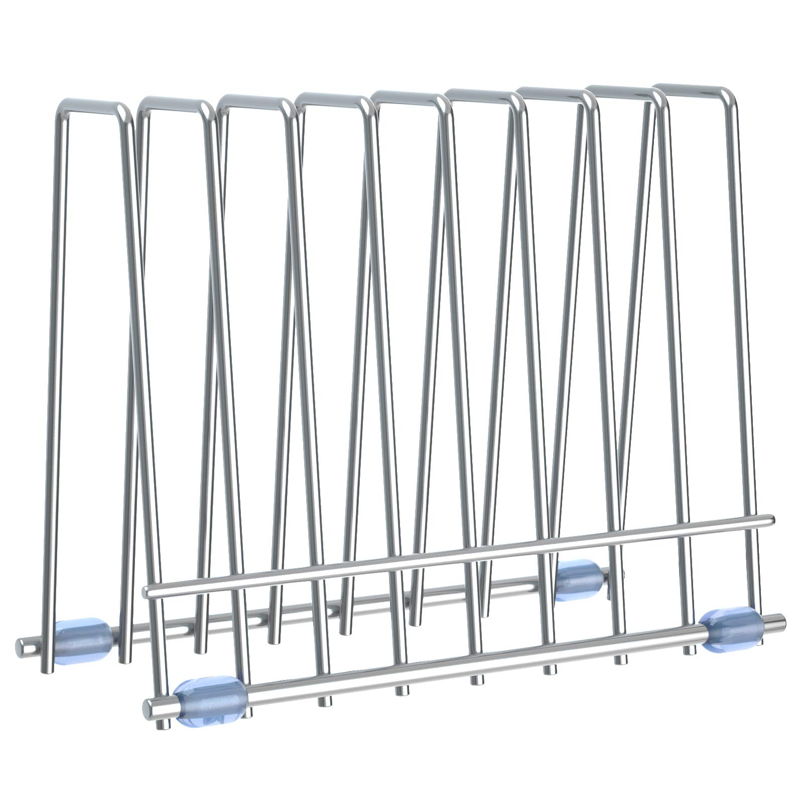 Photo 1 of IDEATECH Bags Rack, Drying Rack for Bags, Stainless Stand, File Organizer Desktop Storage Book Shelf, Kitchen Storage & Organization (Silver)