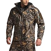 CQR Men's Tactical Softshell Jacket, Winter Warm Fleece Lined Coat, Water Resistant Outdoor Hunting Hiking Rain Windbreaker