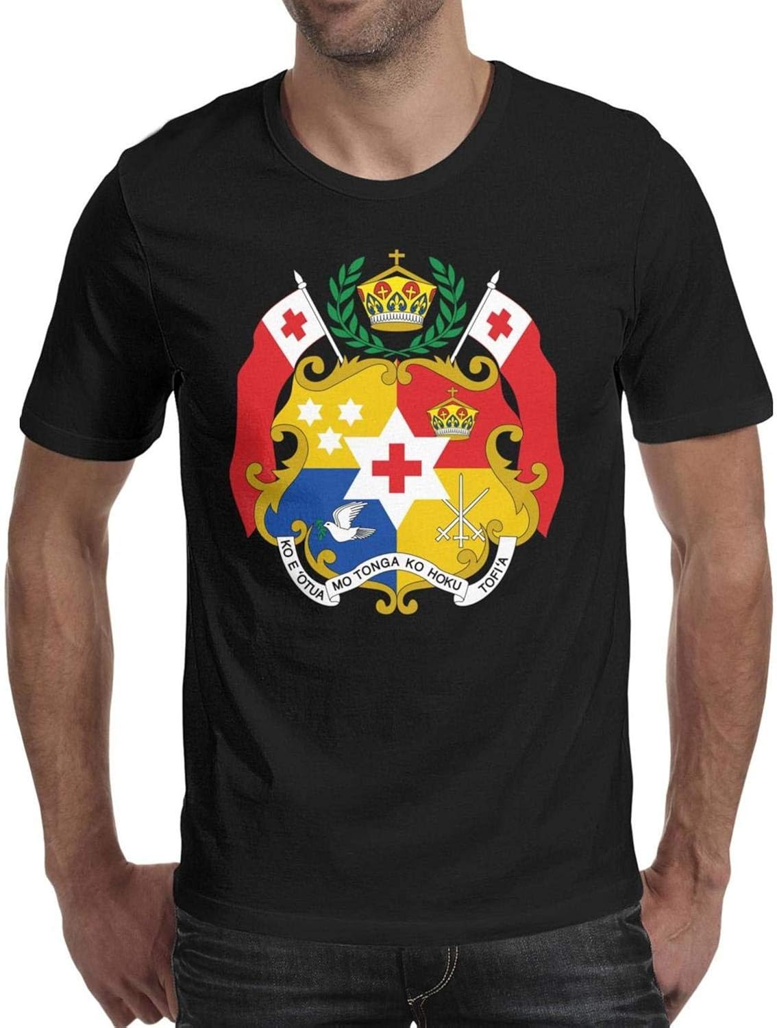 Amazon Com Zljun Tonga Seal Or National Emblem Men S T Shirt O Neck Musically Tennis Short Sleeve Tee Clothing