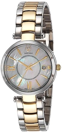 Swiss Eagle Analog Silver Dial Womens Watch - SE-9096B-TTYG-03