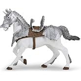 Papo - Realistic Armored Horse Figure - Ages 3+ - Fantasy &amp; Medieval Collection - Creative Play Knights - Gift Idea Toy for Girls and Boys
