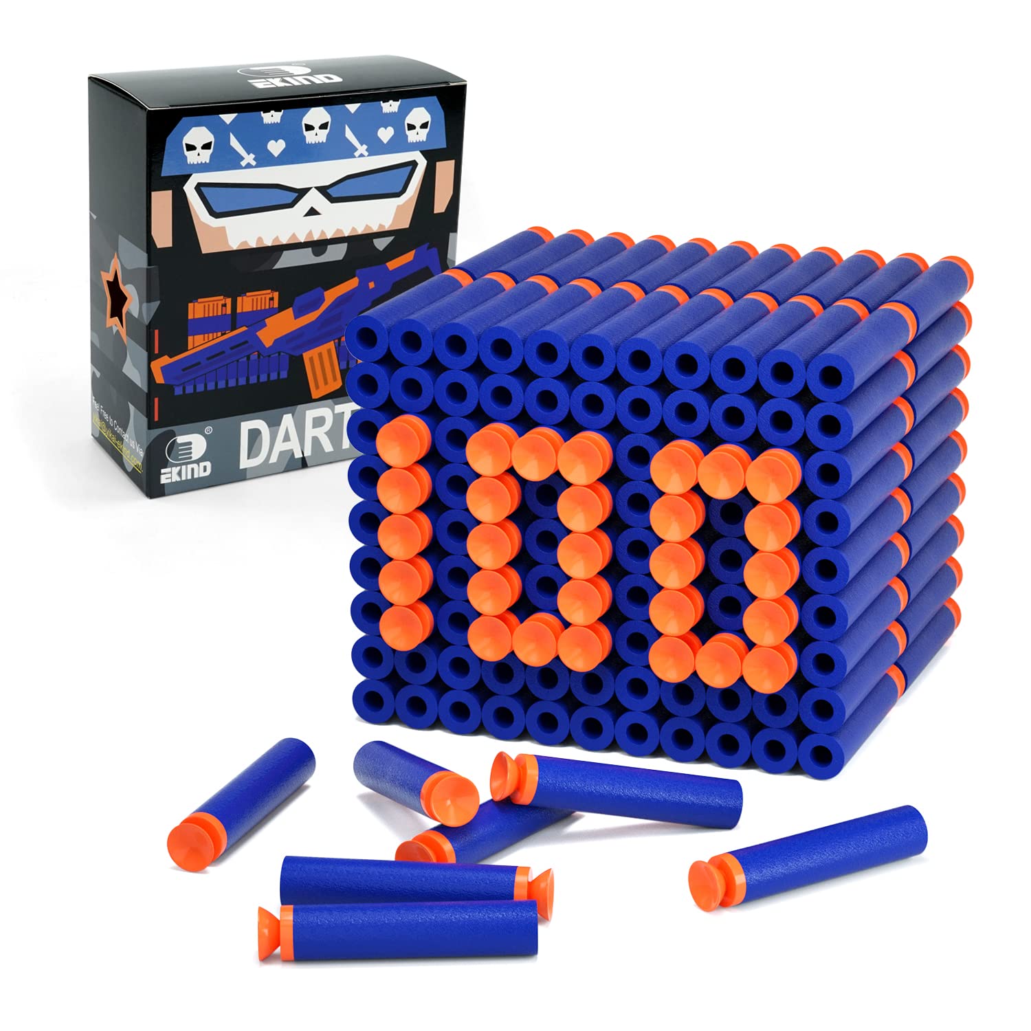 Photo 1 of EKIND 100 Pcs Suction Darts Refill Pack Foam Bullet Compatible for NERF N-Strike Series Blaster (Blue)