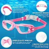 COOLOO Kids Swimming Goggles 2 Pack Anti-Fog UV Waterproof No Leaks view 2