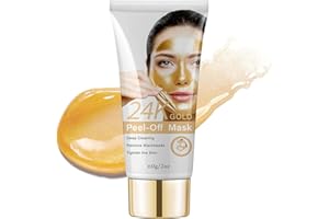 24K Gold Peel Off Face Mask, Blackhead Remover Mask, Peel Off Mask, Purifying and Deep Cleansing for All Skin Types, 60g