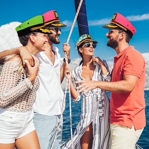 dodowin Captain Hat for Men Women Adjustable Sailor Hats Pack