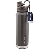 Nautica 25 oz hydration flask Double-Wall Vacuum Insulated bottle Leak Proof & BPA Free (MED GREY)