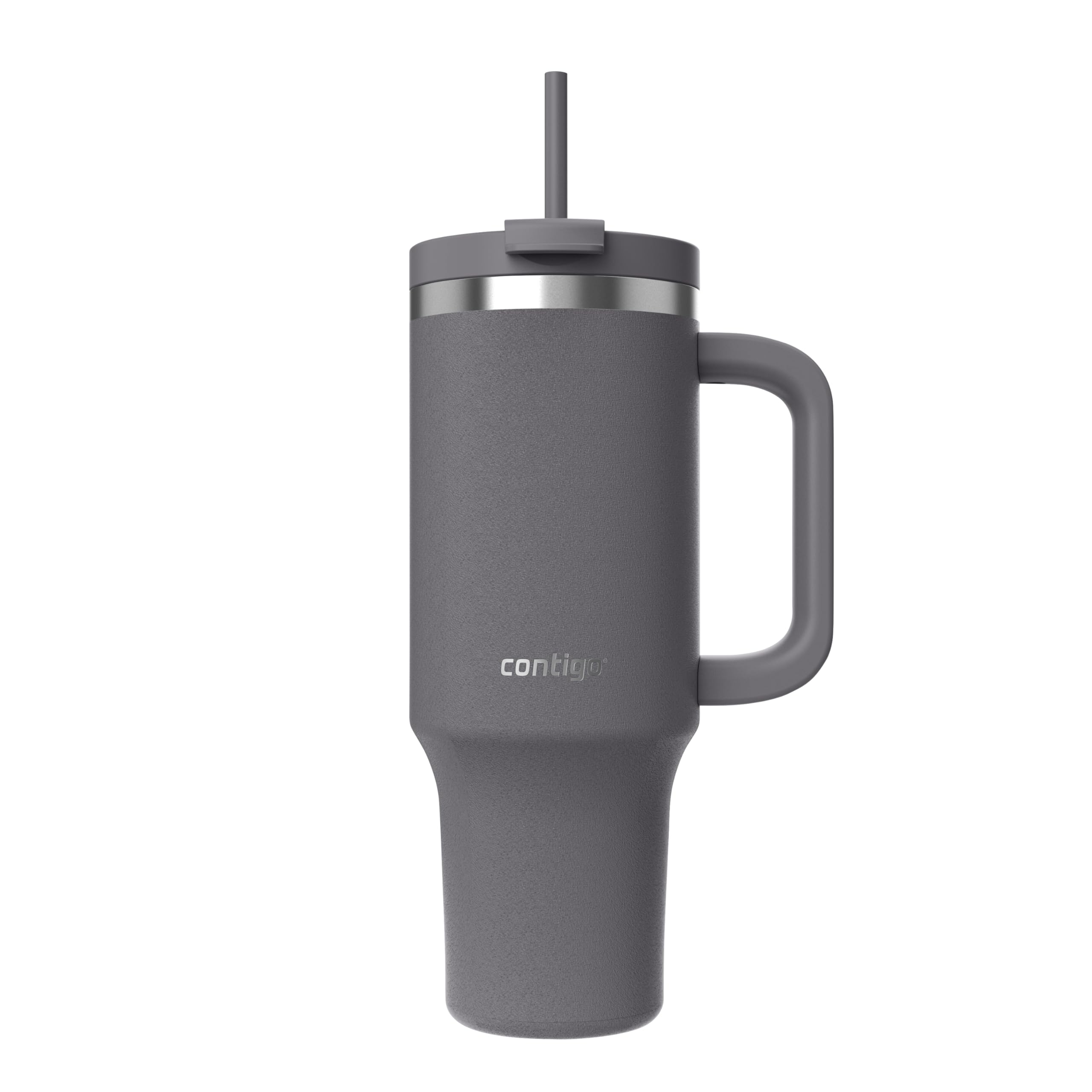 Contigo Thermosflasche 1200 ml mit Henkel und Strohhalm | Isolierte Thermo-Trinkflasche aus Edelstahl mit Deckel | Kühlt 29 Stunden | Reisebecher | Thermobecher | BPA-frei