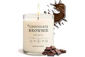 Rich Chocolate 10oz Soy Wax Scented Candles, Long 50 Hours Burn, Fresh Smelling Luxury Jar Candles, Christmas Decor, Christma