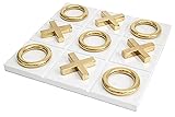 Marble Tic Tac Toe Game for Living Room Decor