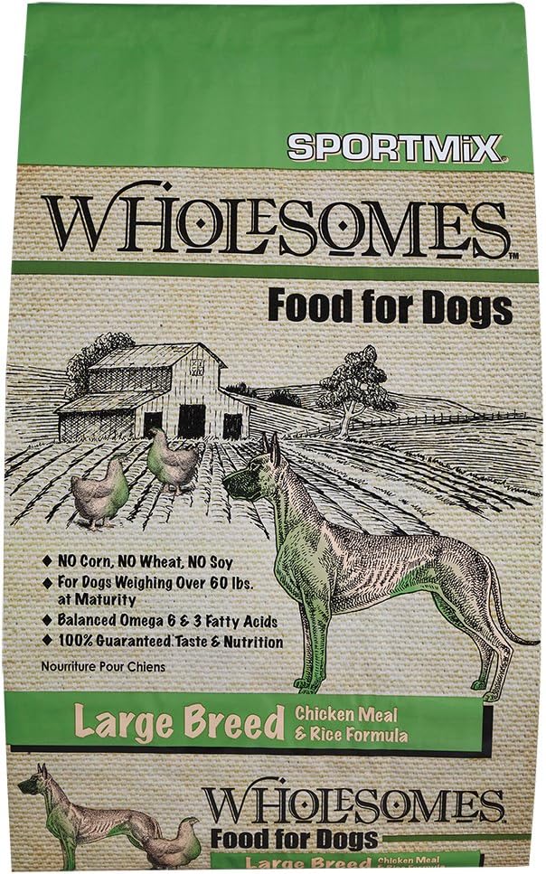 Sportmix Wholesomes Large Breed Chicken Meal And Rice Formula Dry Dog Food, 40 Lb.