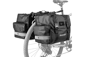 Rhinowalk Bike Pannier Bag for Bicycle Rear Rack Bag 22/40/50L Cycling Saddle Bag Luggage Storage Bag for Long Distance with Rain Cover