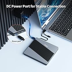 Alxum External CD Drive, 8 in 1 External DVD Drive