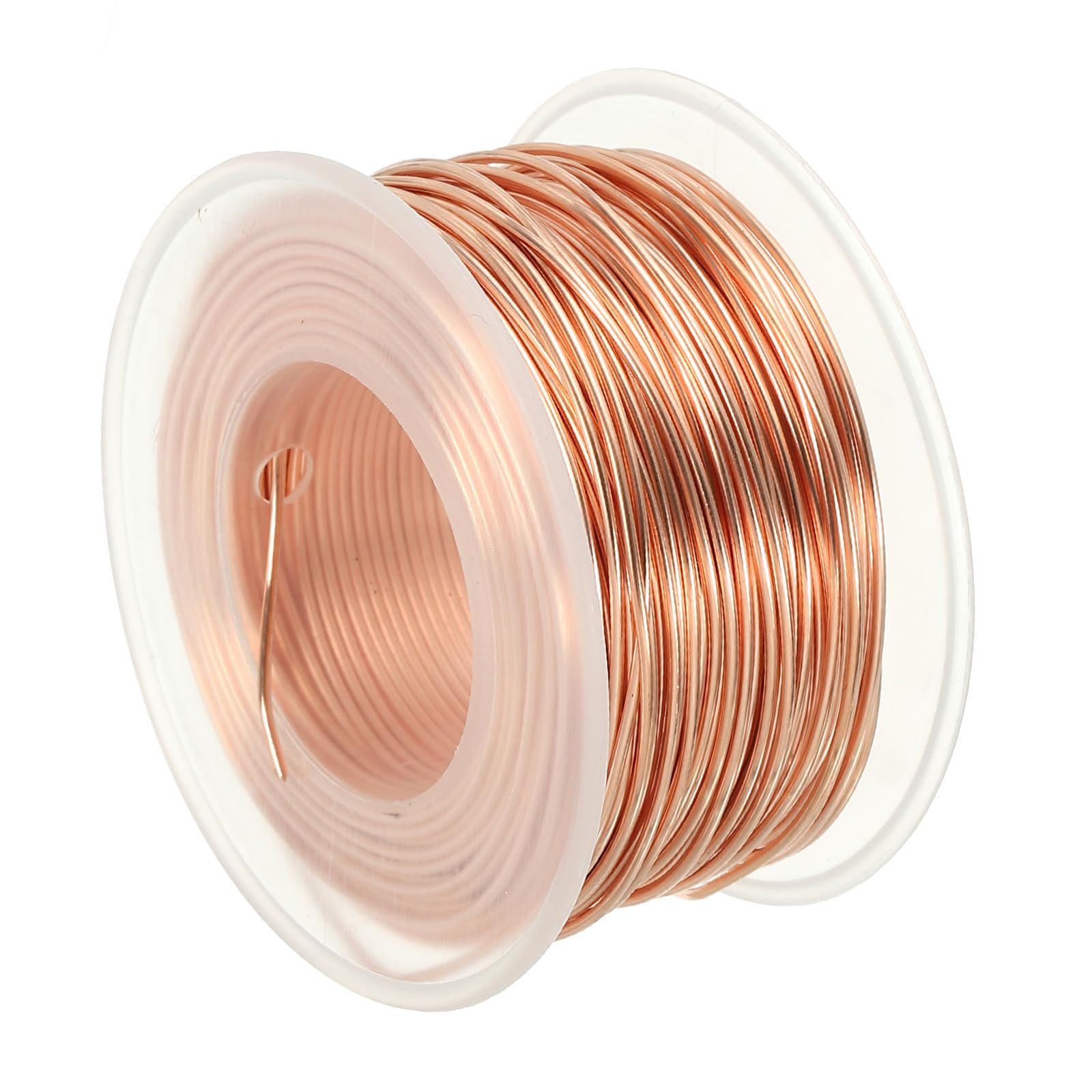 PATIKIL 121.39 Feet Solid Bare Copper Wire,18 Gauge 99.9% Pure Copper Wire 1.02mm Soft Beading Wire Metal Plant Stem Ties for Jewelry Craft (37m)