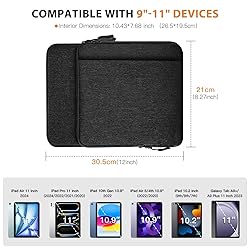 TiMOVO 9-11 Inch Tablet Sleeve for iPad Air 11 Inch