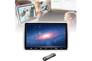 Universal Car Headrest Mount Monitor - 10.1 Inch Vehicle Multimedia DVD Player - Dual Audio Video Entertainment w/HDMI, Multi