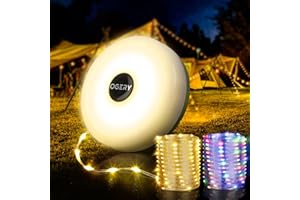 OGERY Camping String Lights, 4 in 1 Quick Storage 32.8FT Rechargeable Indoor Outdoor Fairy String Lights with 8 Lighting Modes, Hanging Portable LED Lamp for Christmas Decor Patio Party Essentials