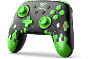 IINE Pro Controller for Switch 1 & 2, Wireless Gamepad with NFC Support, Adjustable Vibration & Turbo Mode, RGB Light, Wake-U