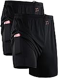NELEUS Men's 2 in 1 Running Shorts with Liner,Dry