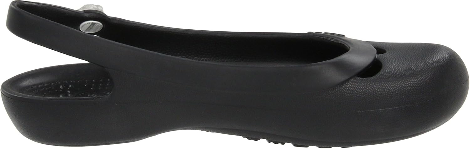 crocs women's jayna w black rubber ballet flats