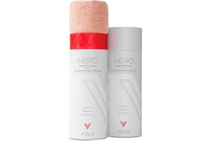 VOLO Hero Cloud Pink Hair Towel - Ultra Soft, Quick Drying, Anti Frizz & Breakage, 30% More Fabric, Snug Strap
