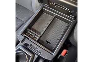 JKCOVER Center Console Accessory Organizer Compatible with Toyota Tacoma 2016 2017 2018 2019 2020 2021 2022 2023, ABS Material Box Insert Tray (Black trim)