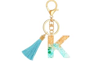 TTYY Alphabet Initial Letter Keychain for Women gift To Little Girls Tassel Butterfly Pendant Key Ring for Backpack